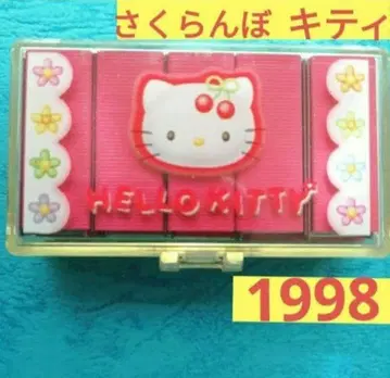 1998 체리 키티 산리오 케이스 포함 스테이플러 심 핑크 당시 희귀품