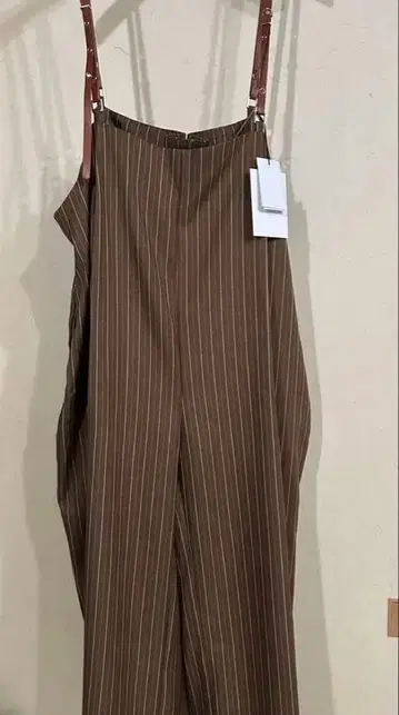 브라운 스트라이프 살로펫 미사용 택 포함