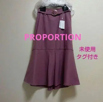 미사용 택 포함 프로포션 머메이드 플레어 스커트 벨트 포함