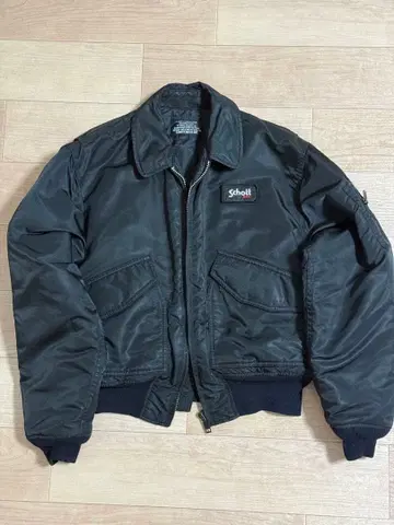 Schott CWU-R 블랙 플라이트 자켓