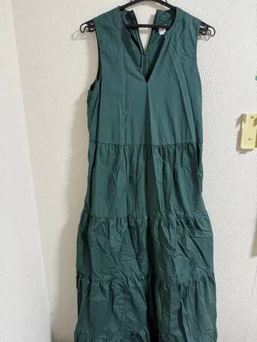 GAP 다크 그린 슬리브리스 원피스 XS