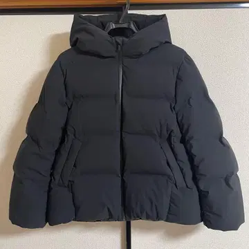 유니클로 심리스 다운 후드티 L 네이비 여성용