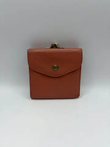 새상품급 IL BISONTE 가마구치 접이식 지갑