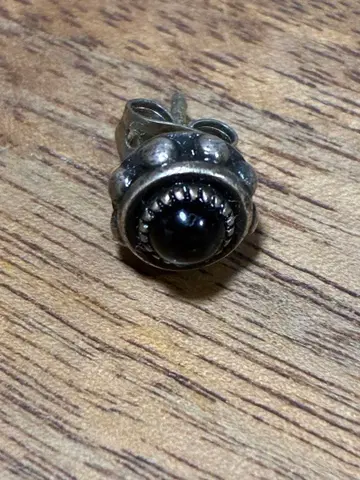 실버 925 블랙스톤 오닉스 귀걸이 (한쪽용)