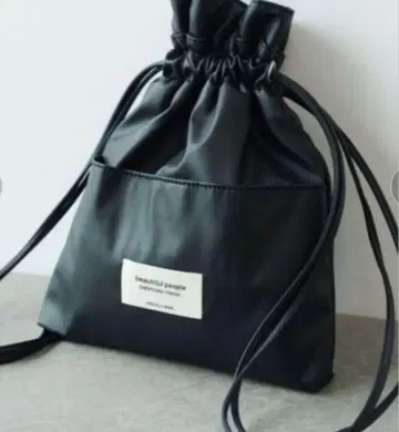 [ 미사용 ] beautiful people 복조리형 숄더백 블랙