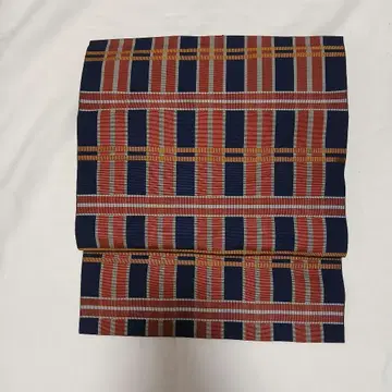 나고야 오비 체크 무늬 하카타 오리