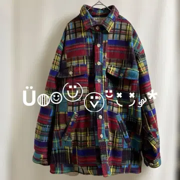 마초프 마인드 체크 자켓 아우터 구제 빈티지