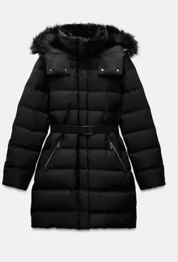 ZARA 자라 벨트 포함 롱 다운 자켓 다운 코트 M 사이즈