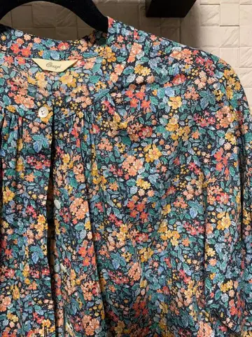 크레스피 Crespi 리버티 블라우스 꽃무늬 긴팔 블라우스