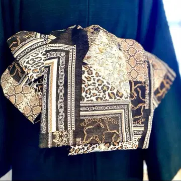 멋진 변화 패턴 자카드 크로스 반폭 오비