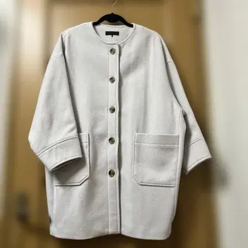 라이트 그레이 오버 사이즈 코트