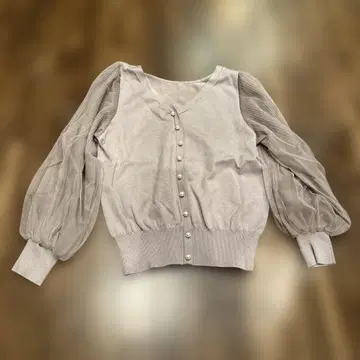 베이지 V넥 가디건