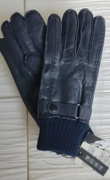 미사용 PLST 남성용 장갑 네이비 터치 패널