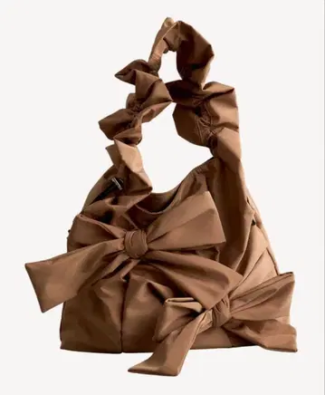 MUVEIL x 아웃도어 리본 백 카멜 MUVEIL 빅 사이즈