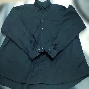 UNITED ARROWS 블랙 버튼 다운 셔츠 남성용 M