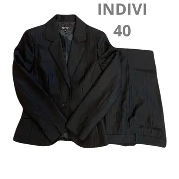 [ INDIVI 인디비 ] 블랙 스트라이프 수트 셋업