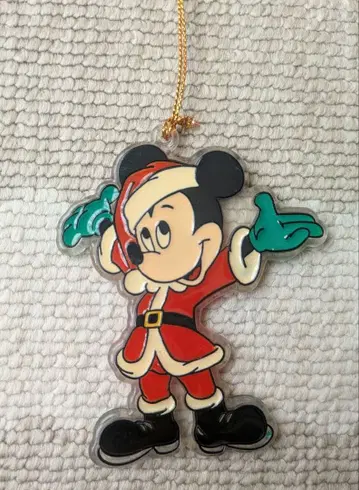 레트로 Disney 미키 산타 아크릴 참 크리스마스 오너먼트