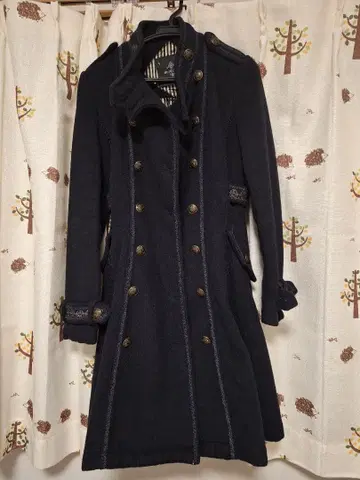 Ozzcroce 네이비 롱 코트