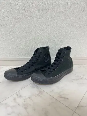 컨버스 올스타 HI 블랙 모노크롬 26.5cm
