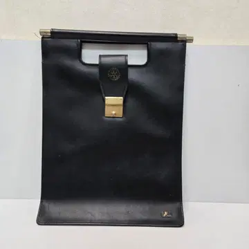 블랙 가죽 비즈니스백 핸들 포함