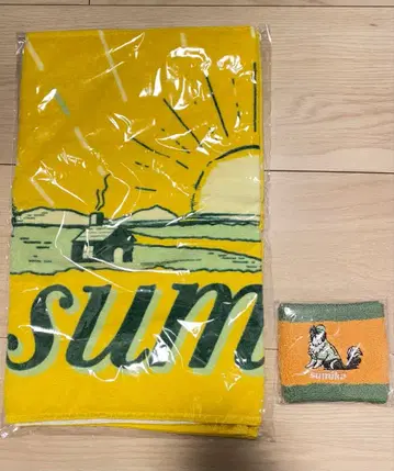 sumika 이로하 자수 리스트 밴드 타월 2세트 미사용 새상품