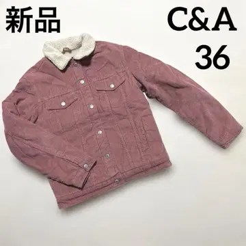 [ 새상품 C&A ] 보아 자켓 코듀로이 자켓 핑크 M [ 익명 배송 ]