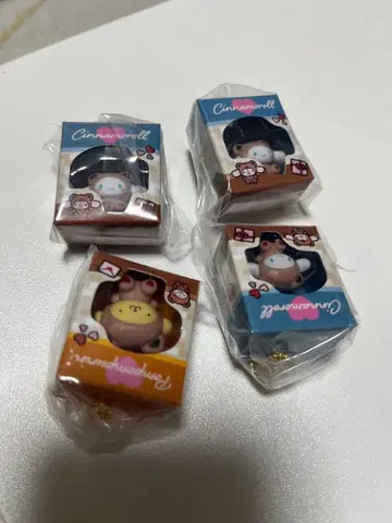 산리오 미니어처 패키지 컬렉션 시나몬 폼폼푸딩 4체 세트