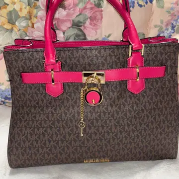 미사용에 가까운 Michael Kors 숄더백 브라운/핑크