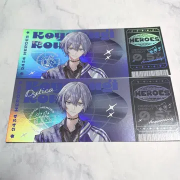 니지산지 Dytica 랜덤 홀로그램 티켓풍 카드 코야나기 로우