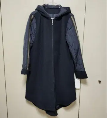 새상품 안드라 이소재 롱 코트 M~L 다크 네이비색