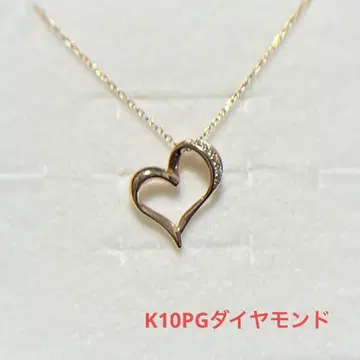 TSUTSUMI 쥬얼리 츠츠미 K10 다이아몬드 하트 목걸이