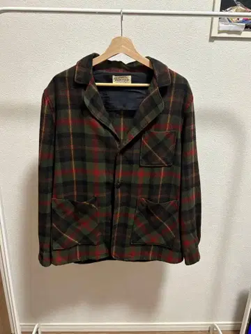 60s 50s PURITAN 체크 테일러드 자켓 M 울