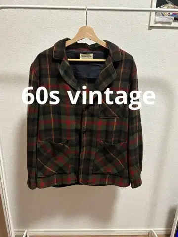 60s 50s PURITAN 체크 테일러드 자켓 M 울