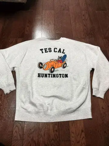 TES BUHI 맨투맨 리버스 위브 XL 그레이 자수