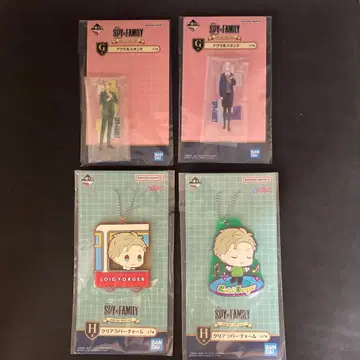 스파이 패밀리 아크릴 스탠드 2개 클리어 러버 참 2개