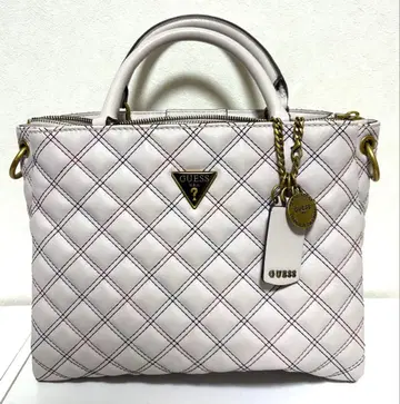 GUESS 퀼팅 화이트 백