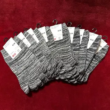 새상품 9족 세트 25~27cm 유니클로 숏 삭스 5개 발가락 양말 블랙