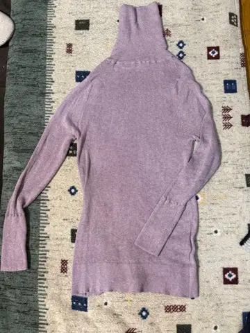 츠무구 tumugu 터틀넥 티셔츠 면 라벤더