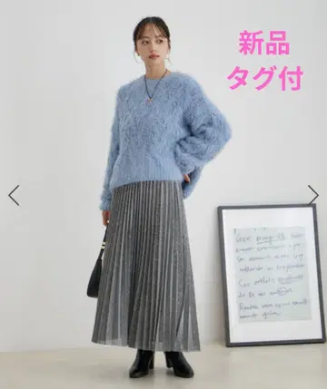 [ VIS ]  몰 퍼 케이블 니트 블루