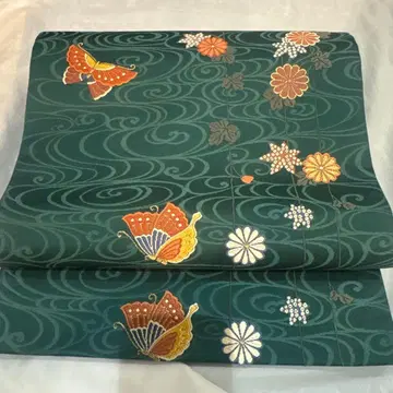 후쿠로 오비 아시부네 하나 코소데 딥 그린