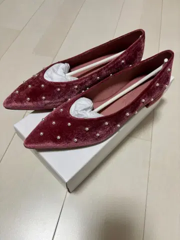 LE TALON 벨벳 펄 펌프스 핑크