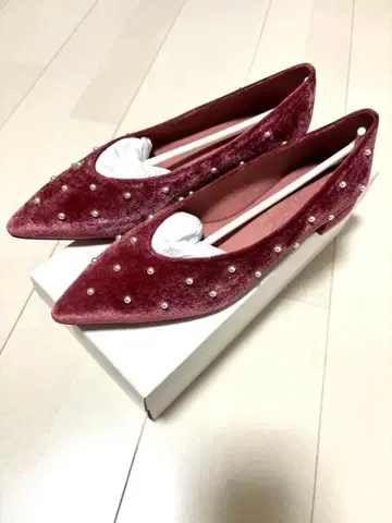 LE TALON 벨벳 펄 펌프스 핑크