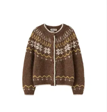 GENERAL IDEA 노르딕 무늬 래글런 소매 가디건