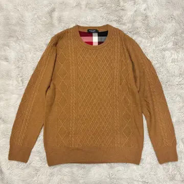 BLACK LABEL CRESTBRIDGE 케이블 니트 캐시미어 혼방 울