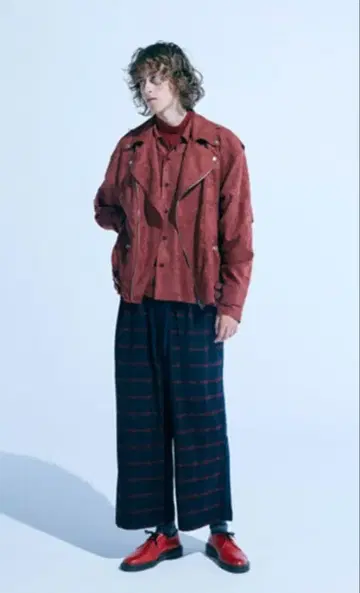 정가 5.3만 Iroquois SUEDE LEOPARD 라이더 자켓