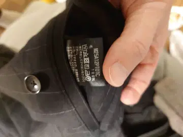 스트라이프 패턴 슬랙스 블랙 폴리에스테르 100%