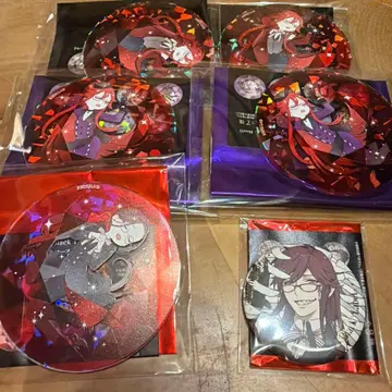 흑집사 Black Label 아크릴 코스터 캔뱃지 그렐