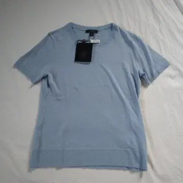 라이트 블루 반팔 니트 100% 면