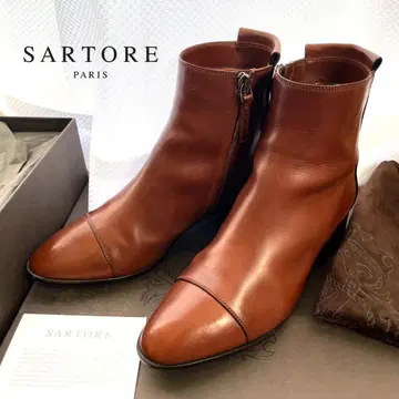 SARTORE 사토레 브라운 가죽 롱 부츠