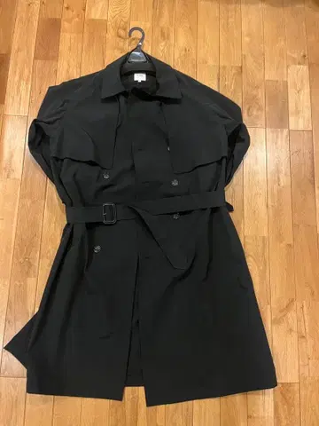 BeAMS 롱 코트 트렌치코트 블랙